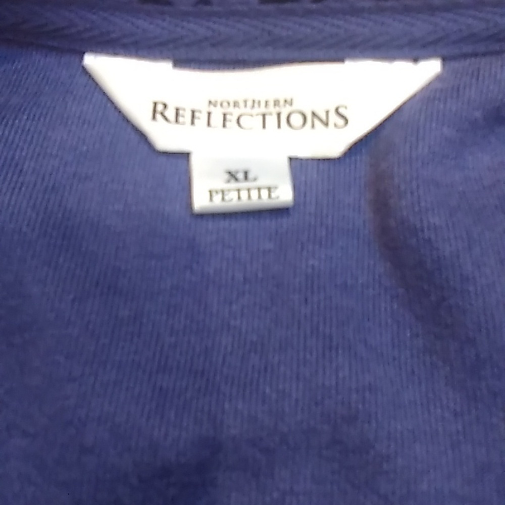 Northern Reflections Velour Purple with Black full Zip Track Jacket Women L Y2K - Picture 14 of 16